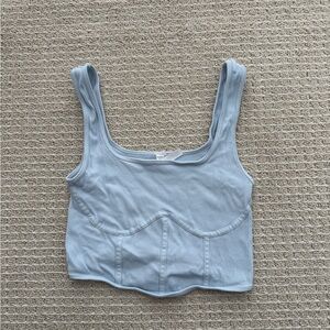 Light Blue Ribbed NikiBiki Tank